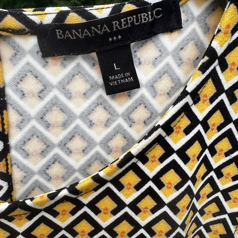 Banana Republic Yellow and Black Sheath Dress - Picture 2 of 6